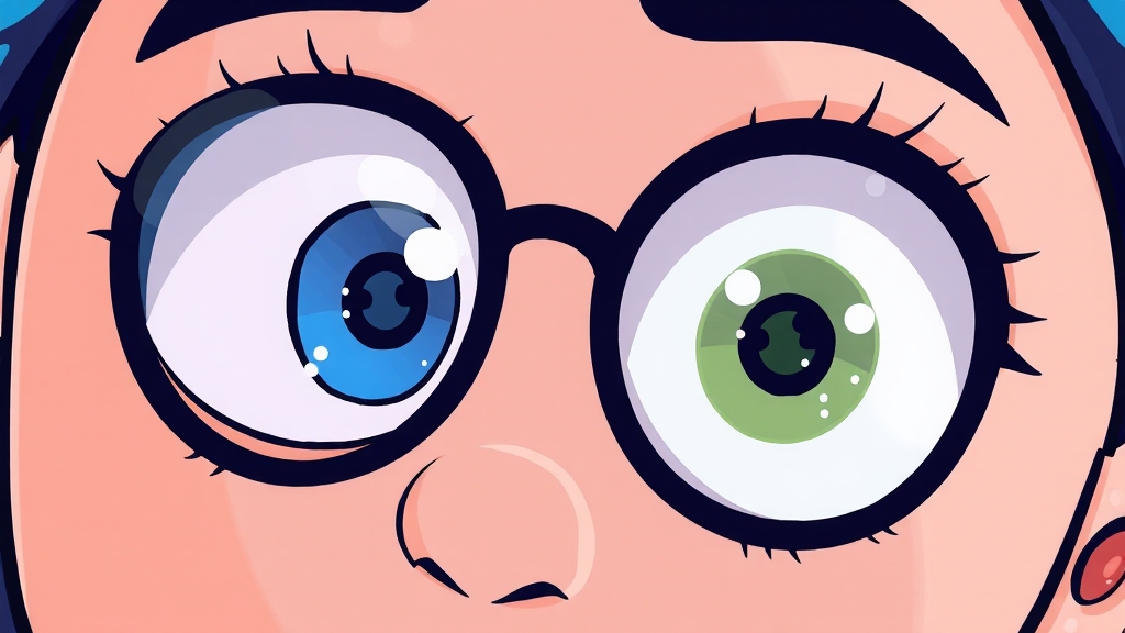 NMN과 눈 건강의 상관관계 (cartoon 스타일)