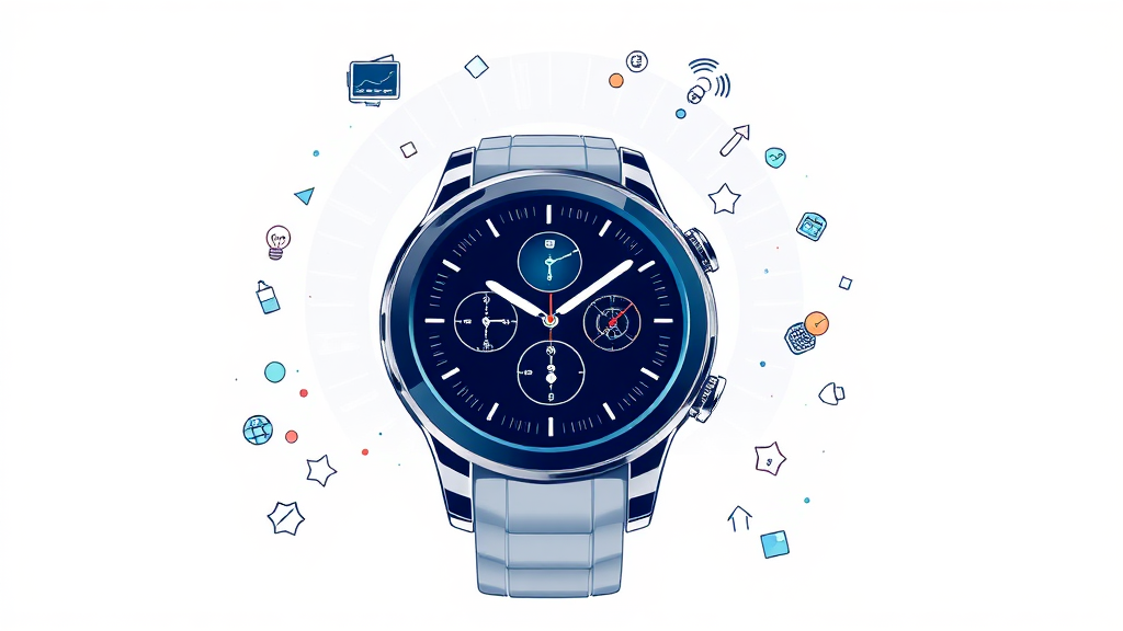 향상된 건강 관리 기능 (illustration 스타일)