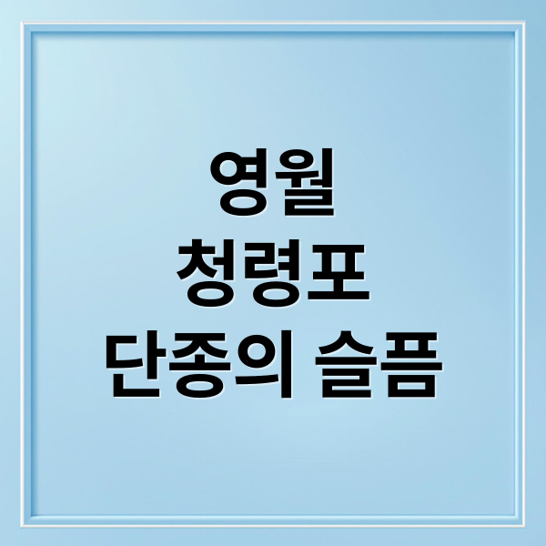 영월
청령포
단종의 슬픔 (영월 청령포 여행 6곳 추천)