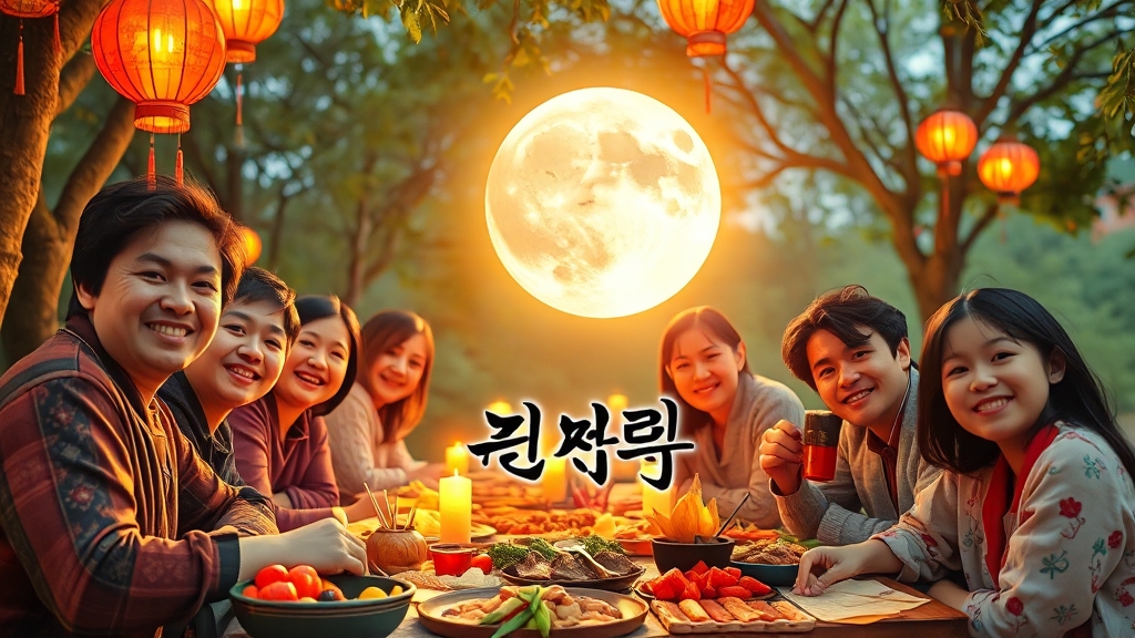 추석 인사말 기본 & 상황별 예시 (realistic 스타일)