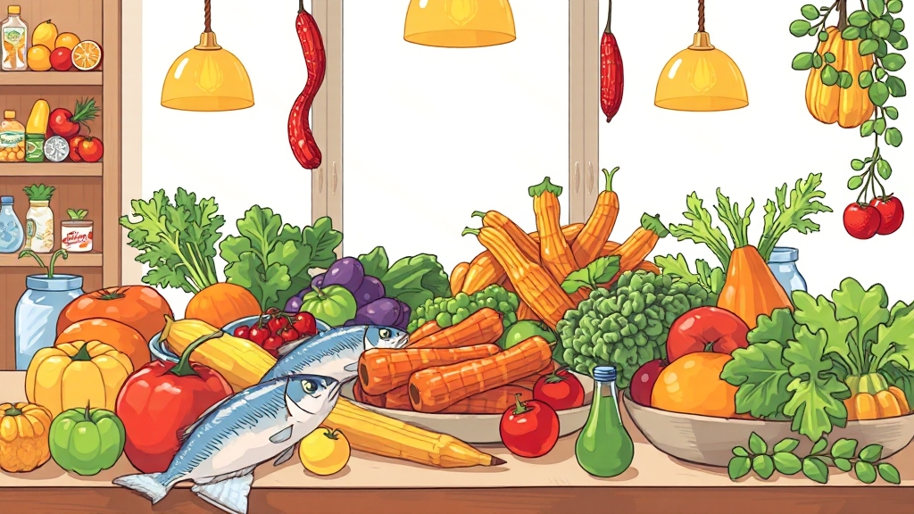 고지혈증 식단 가이드 (illustration 스타일)