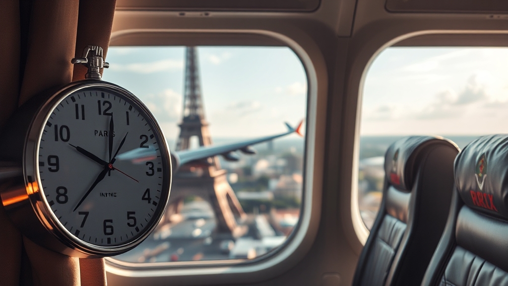 인천-파리 비행시간, 얼마나 걸릴까? (realistic 스타일)