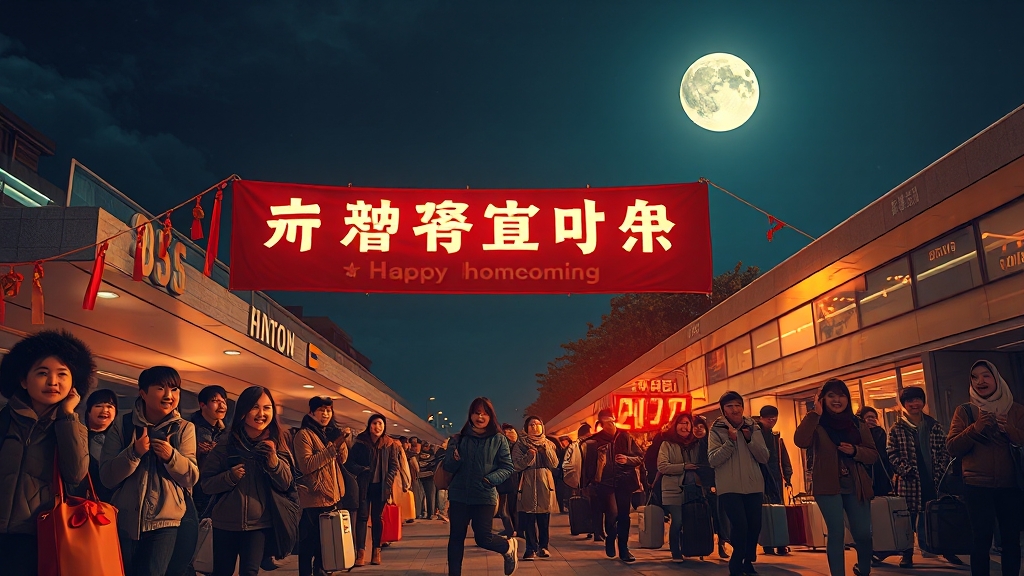 2025 추석, 즐거운 귀성길 되세요! (realistic 스타일)