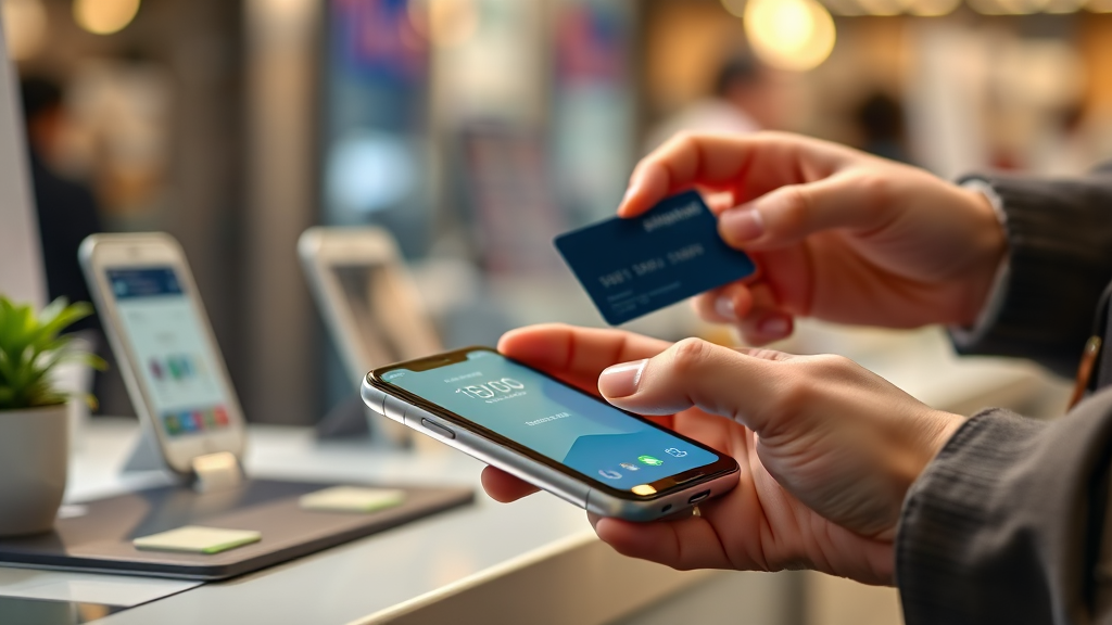 신한카드 애플페이 도입, 기대 효과와 과제 (realistic 스타일)