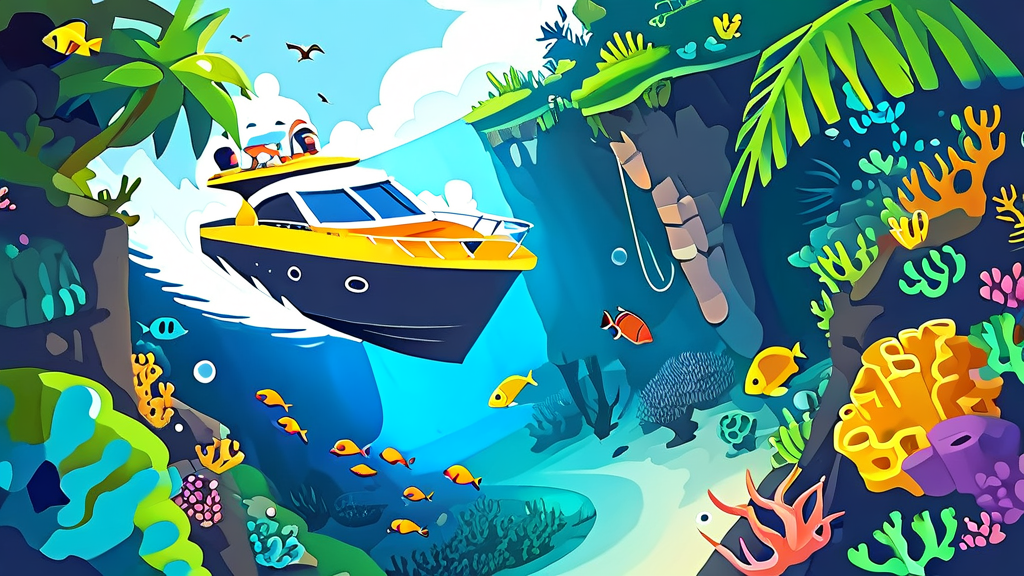 칸쿤 정글투어 코스: 숨 막히는 풍경과 특별한 경험 (cartoon 스타일)