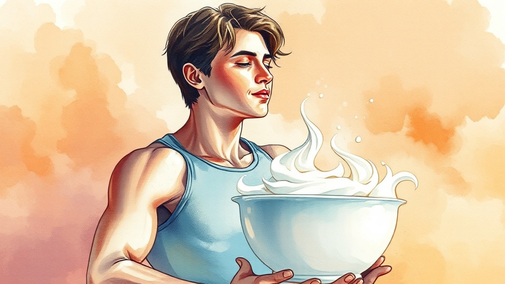 다이어트와 근육 성장에 효과적 (watercolor 스타일)