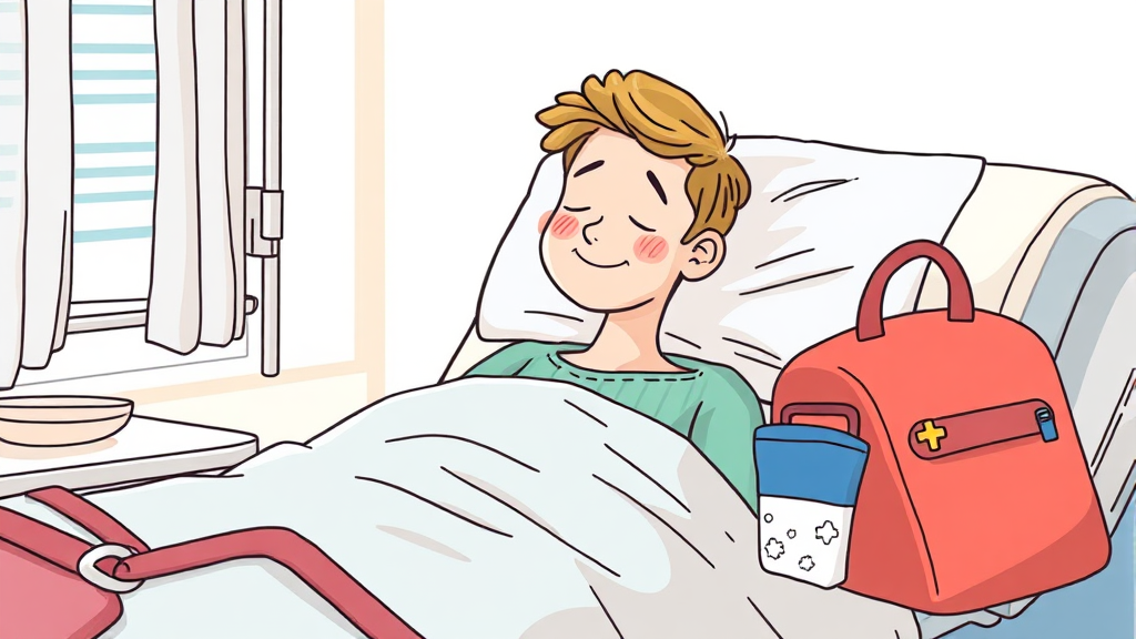 3박 4일 입원 준비물 (illustration 스타일)