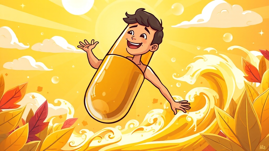커큐민의 주요 효능 (cartoon 스타일)