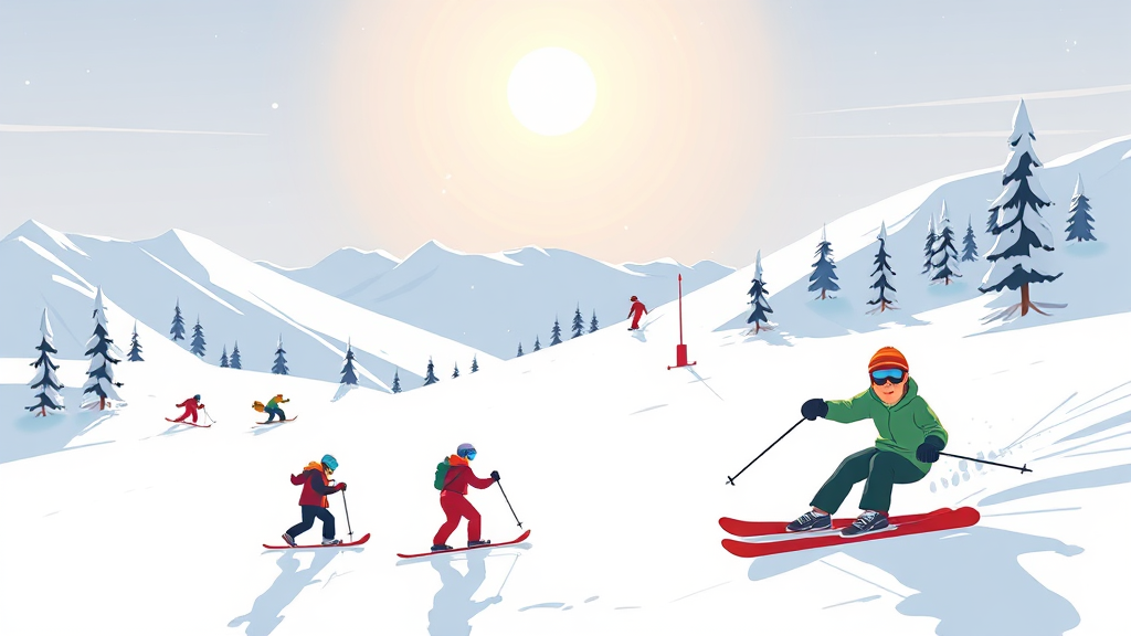 전국 스키장 개장일은? (cartoon 스타일)