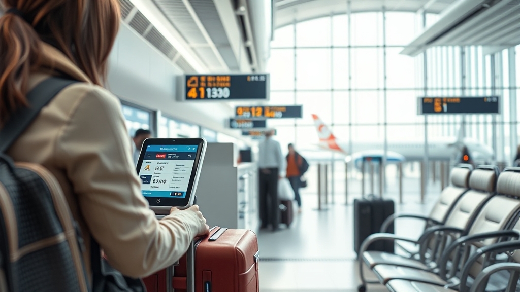 공항에서 e티켓 사용법 (realistic 스타일)