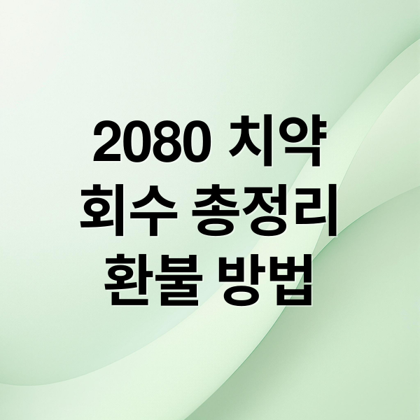 2080 치약
회수 총정리
환불 방법 (2080 치약 회수 환불)