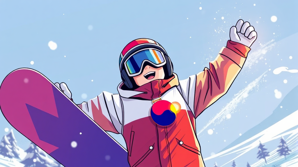 최가온의 의미와 영향: 한국 스노보드의 새로운 역사 (illustration 스타일)