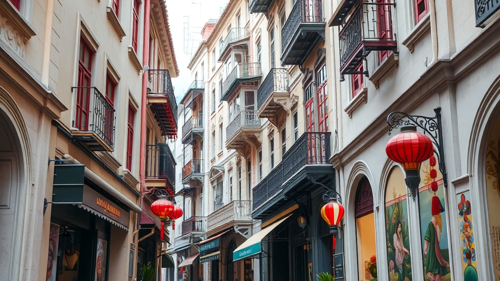 마카오의 숨겨진 예술 공간 (realistic 스타일)