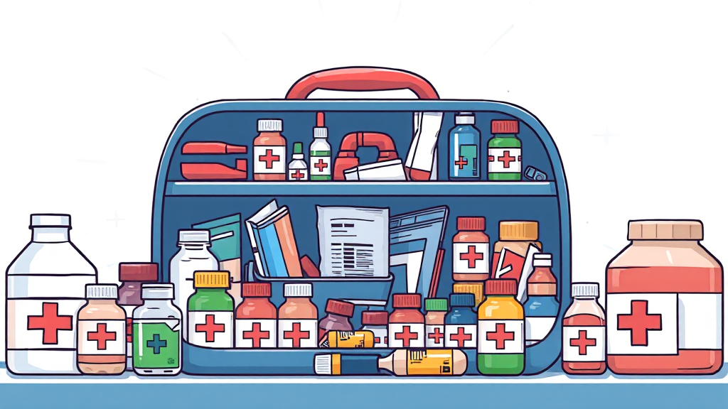 구급상자 정리 및 보관법 (illustration 스타일)