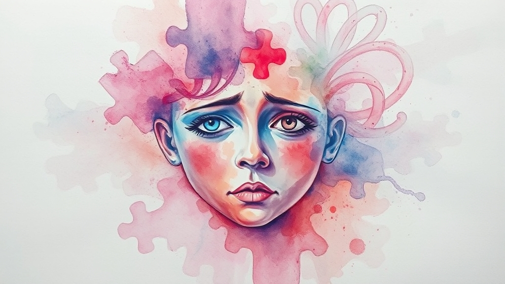 거울신경세포와 관련된 질병 (watercolor 스타일)