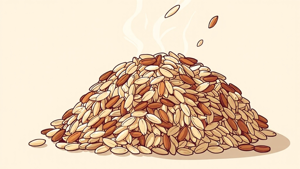 혈당 지수(GI)와 잡곡밥 (illustration 스타일)