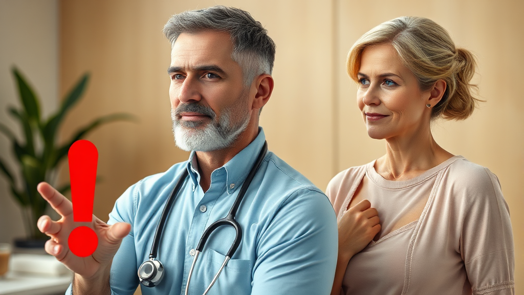 성별, 연령별 추가 검진 포인트 (realistic 스타일)