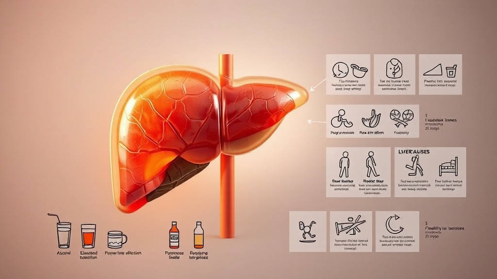간수치 상승 원인과 정상 범위 (realistic 스타일)