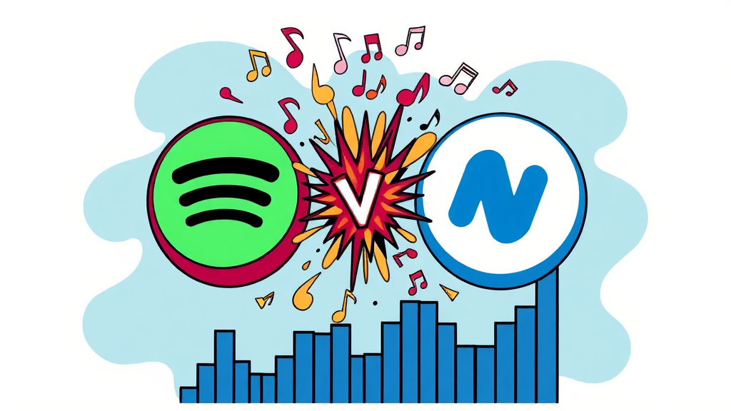 네이버-스포티파이 제휴 분석 (cartoon 스타일)