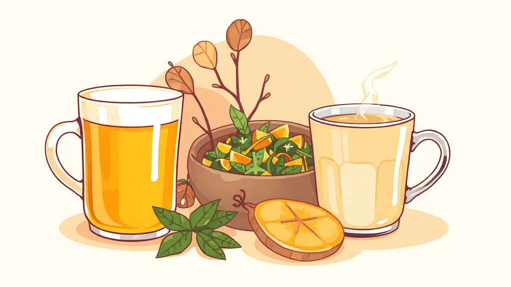 생강청, 무궁무진한 활용 팁! (illustration 스타일)