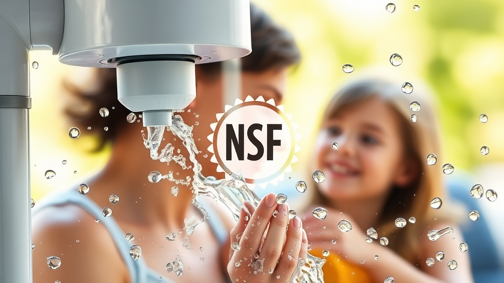 NSF 인증 종류별 의미 (42, 53, 401, 58) (realistic 스타일)