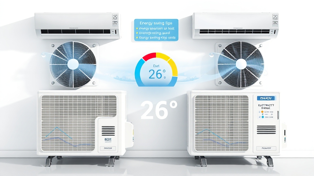 에어컨 종류별 효율적 사용법 (realistic 스타일)