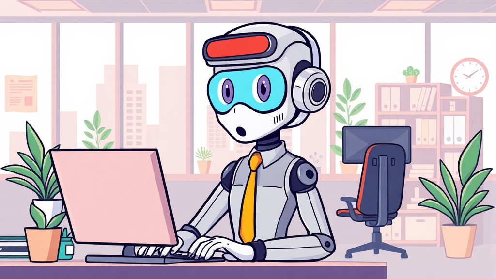 AI 에이전트의 등장과 역할 (cartoon 스타일)