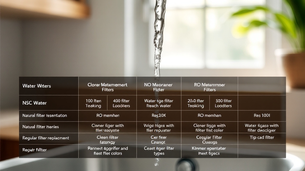 다양한 정수기 필터 시스템(카본, 세디먼트, RO 등)을 나타낸 그림