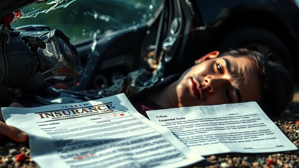 사고 시 보험 작동 방식 (realistic 스타일)