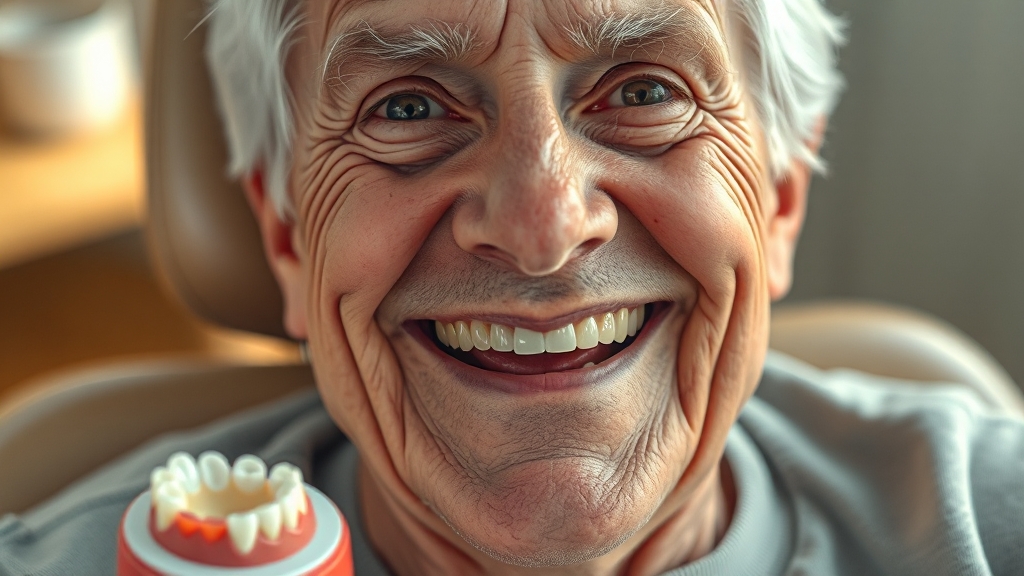 고령자를 위한 맞춤 치아 치료 옵션 (realistic 스타일)