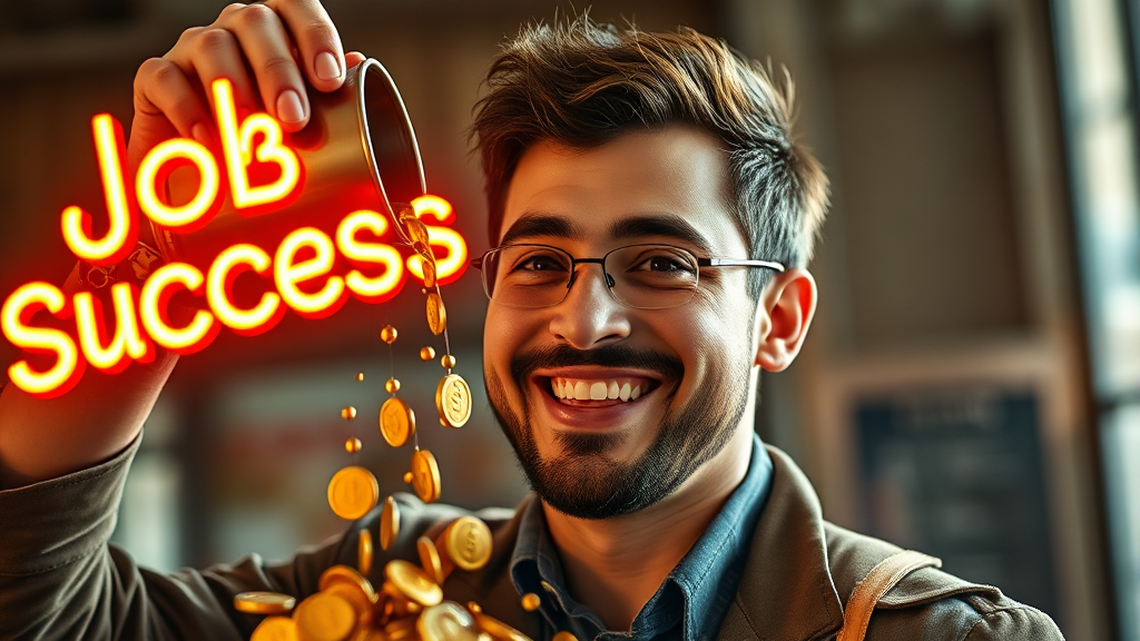 취업활동비용 및 추가 지원금 (realistic 스타일)