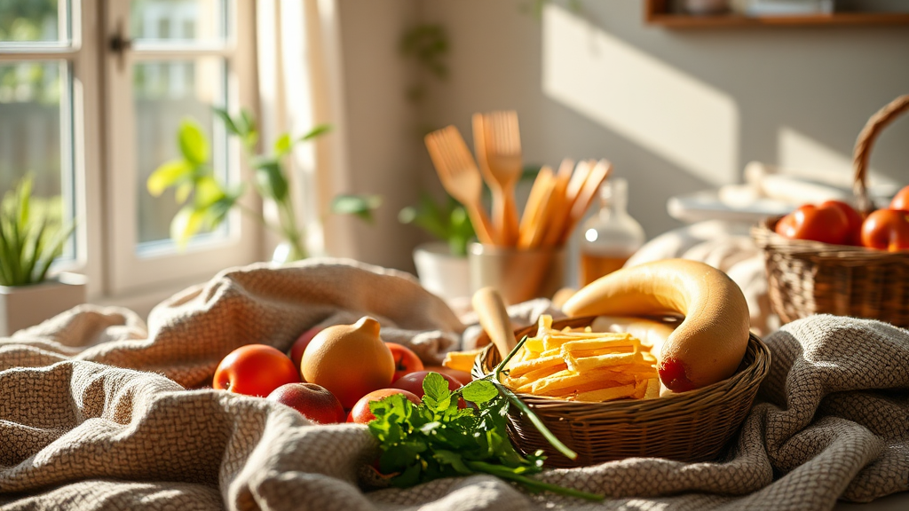 식욕 억제에 도움 되는 생활 습관과 팁 (realistic 스타일)