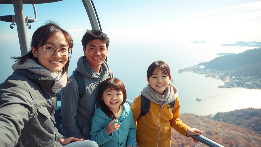 케이블카 & 미륵산 전망대 (realistic 스타일)