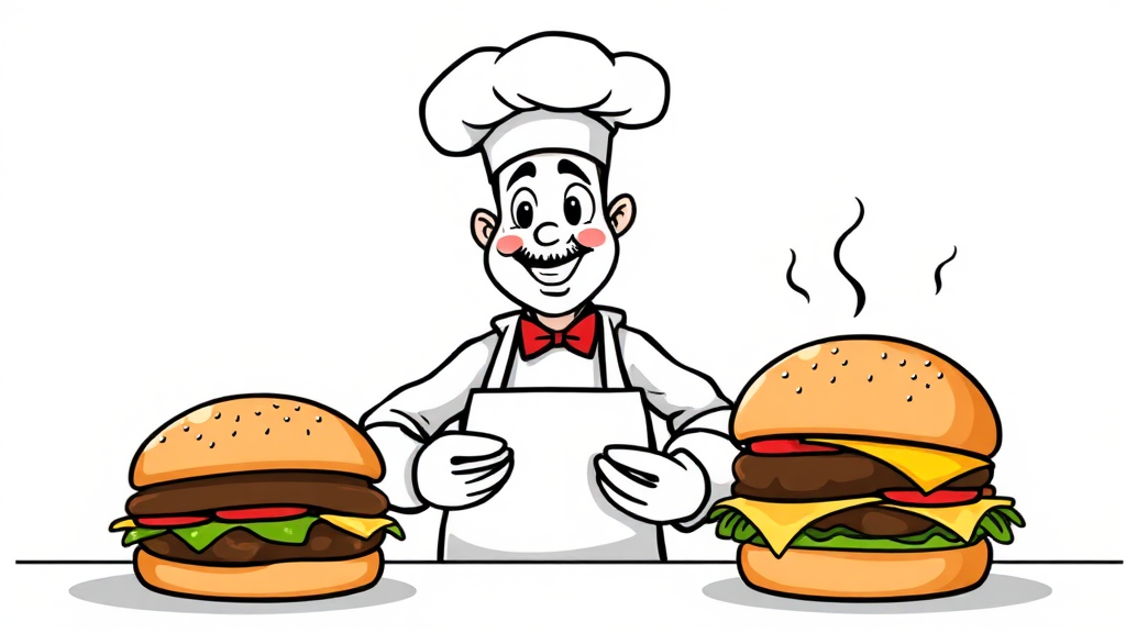 흑백요리사2 레시피 특징 (cartoon 스타일)