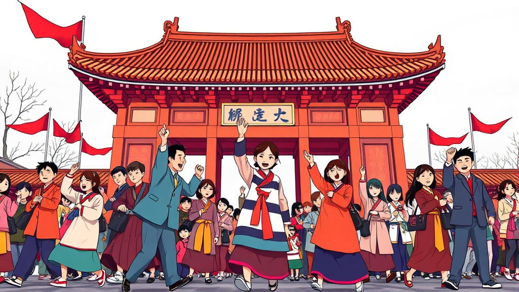 함께 만드는 더 나은 대한민국 (cartoon 스타일)