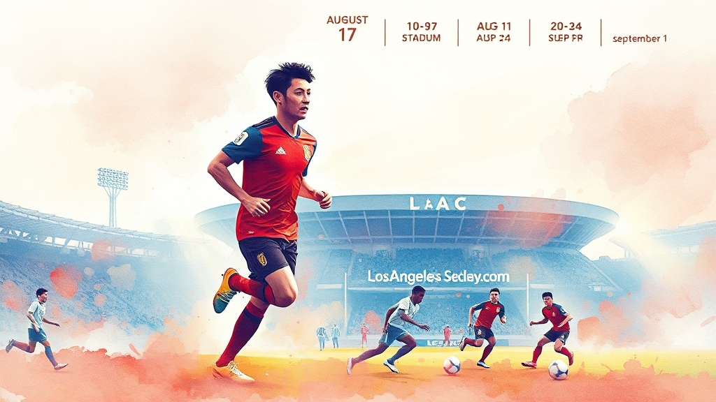 LAFC 주요 경기 일정 (watercolor 스타일)