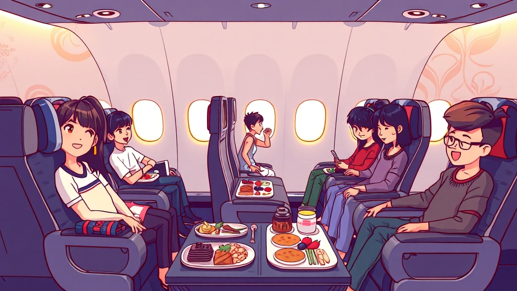 좌석 클래스, 무엇이 다를까? (cartoon 스타일)