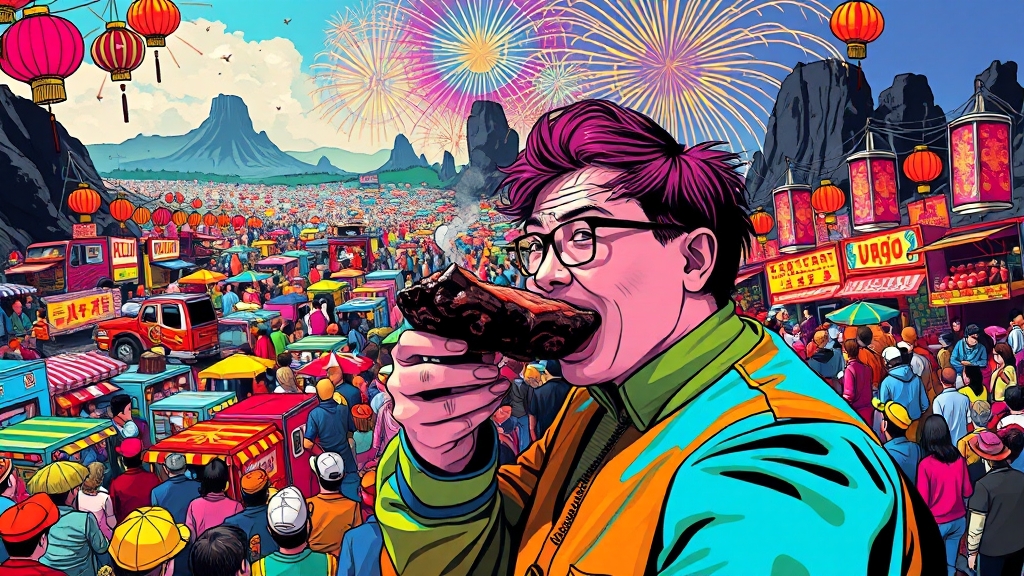춘향제 먹거리 소개 (popart 스타일)