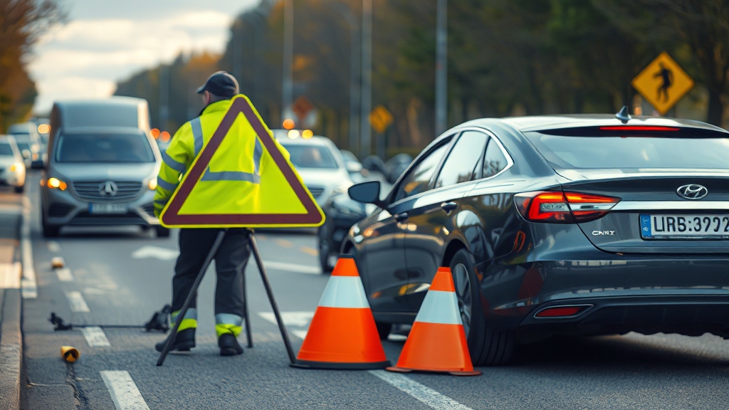 사고 발생 시, 침착하게! (realistic 스타일)