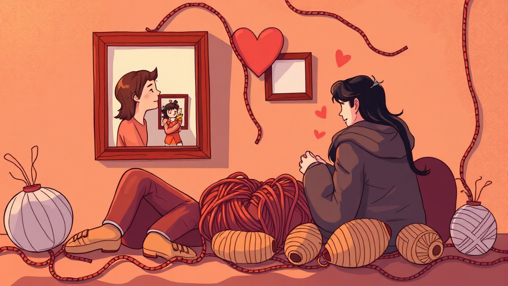 인물 관계도 분석 (illustration 스타일)