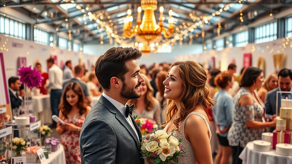 웨딩박람회, 놓치면 후회할 특별 혜택과 이벤트 (realistic 스타일)