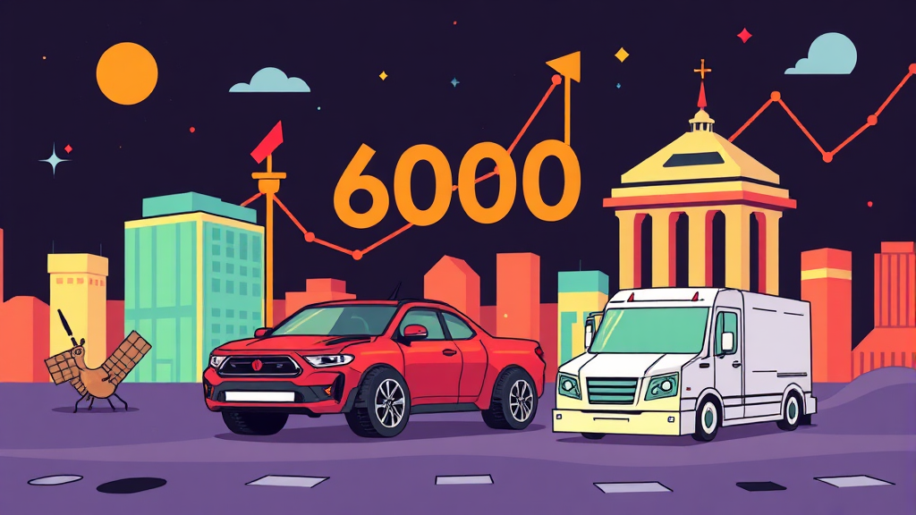 주요 섹터 분석: 반도체, 자동차, 방산, 금융주의 강세 (cartoon 스타일)