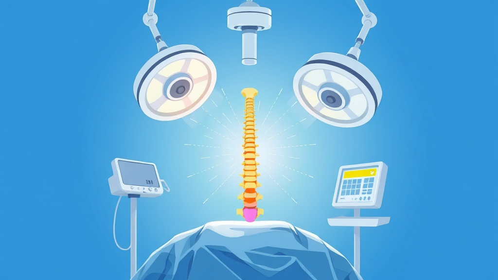 진료비 기준, 척추 수술 1위 (illustration 스타일)