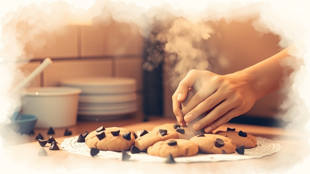 초코칩쿠키 레시피 개요 (watercolor 스타일)