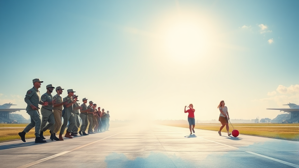 공군 체력단련장, 어디에? (watercolor 스타일)