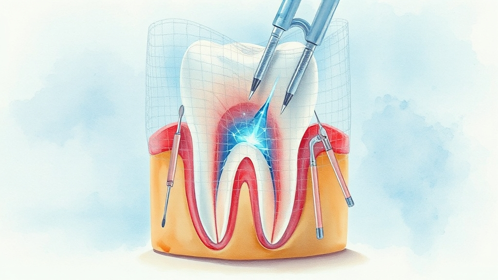 치아 시림 치료, 신경 치료는 필수? (watercolor 스타일)
