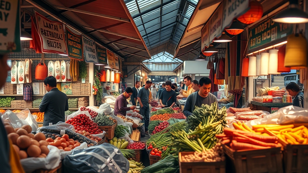 5일장 이용 팁 (realistic 스타일)