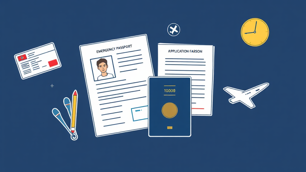 긴급 여권 발급, 이것만은 꼭 준비하세요: 필수 준비물 총정리 (illustration 스타일)