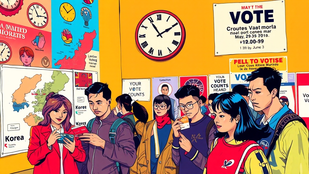 사전투표 vs 본투표, 뭐가 다를까? (popart 스타일)