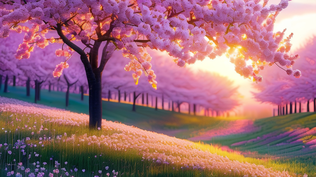 2026년 전국 벚꽃 개화 전망 (realistic 스타일)